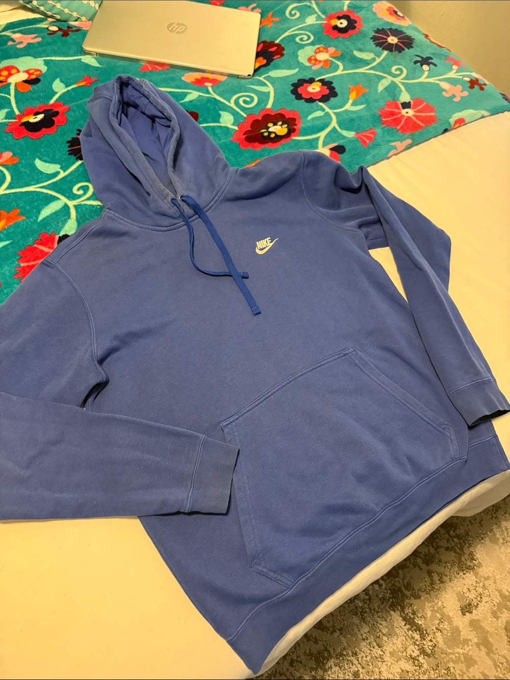 Nike Royal Blue Hoodie with White Swoosh